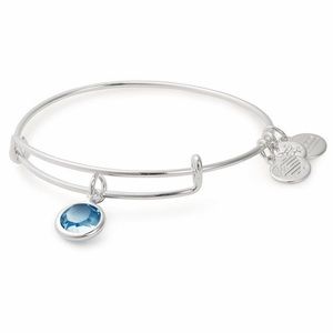 Alex and Ani Aquamarine Swarovski charm bracelet